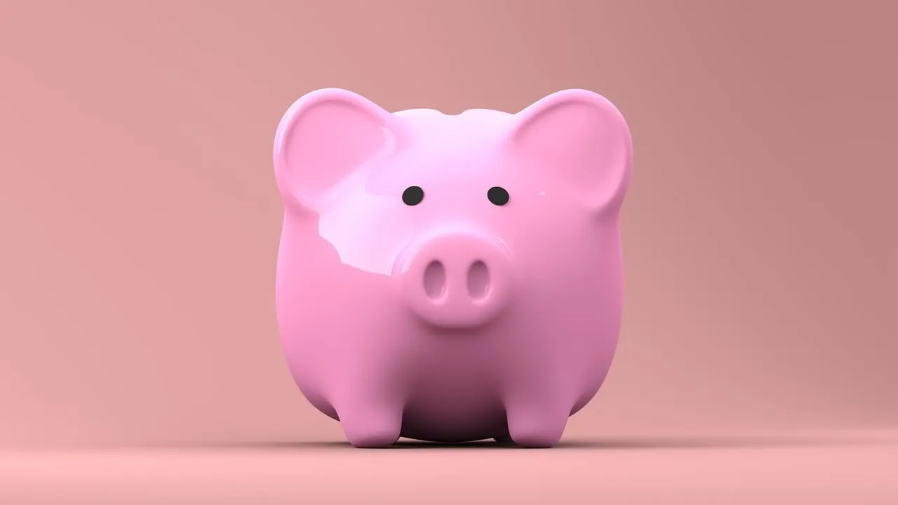 A piggy bank with coins
