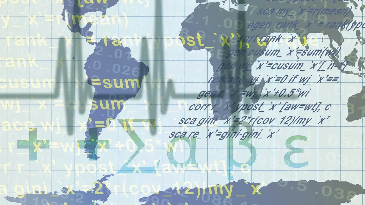 Statistics and figures on paper charts